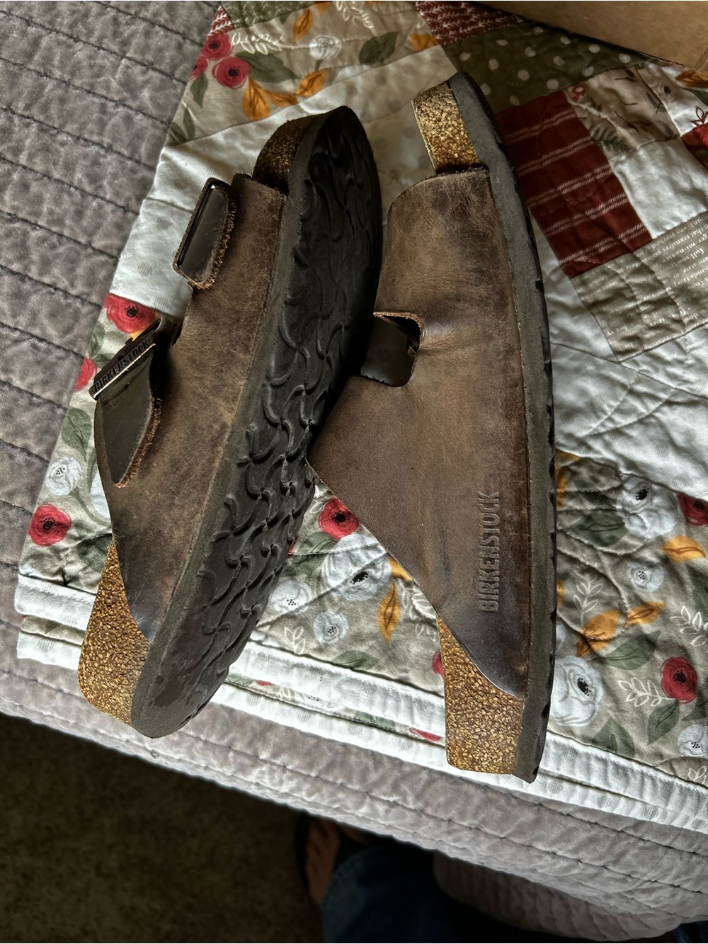 Birkenstock Kids Brown Suede Double Buckle Sandals - Picture 3 of 4